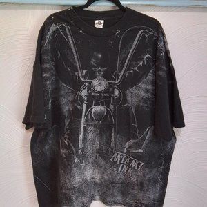 Miami Ink Y2K graphic tee Biker Skeleton Tattoo Art t shirt size 3XL